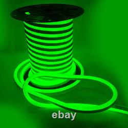 100ft LED Neon Rope Light Strip 110V 12V Waterproof Flexible Commercial Decor