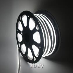 110V Soft LED Neon Rope Light Strip for Xmas Party In/Outdoor Decor Pure White