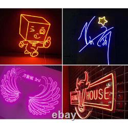 12V 65ft LED Neon Light Strip Silicone Waterproof for Room TV Party Bar Car Sign