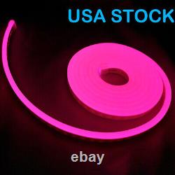 12V 65ft LED Neon Light Strip Silicone Waterproof for Room TV Party Bar Car Sign
