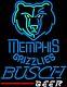 14 Vivid Memphis Grizzlies Logo LED Neon Sign Light Lamp Bar Beer Bright