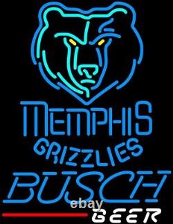 14 Vivid Memphis Grizzlies Logo LED Neon Sign Light Lamp Bar Beer Bright