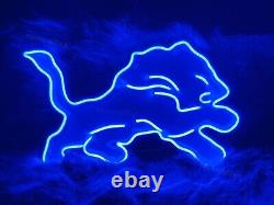 20 Detroit Lions Logo Flex LED Neon Sign Light Lamp Visual Bar Gift Decor