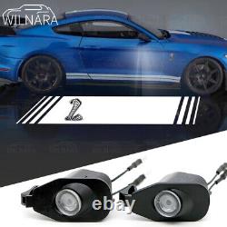 2PCS Courtesy Mirror Puddle LED Light Projector Logo for Ford Mustang Shelby