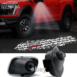 2X For Ford F150 2015-2020 Mirror Puddle Shadow LED Logo Light Projector