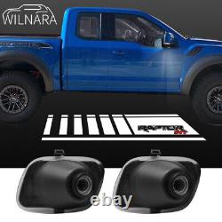 2X Logo For 2021-2022 Ford F150 Raptor Courtesy Mirror Puddle LED Shadow Lights