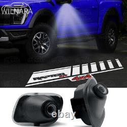 2X Rearview Mirror Puddle LED Logo Projector Cortesy Lights For Ford Raptor SVT
