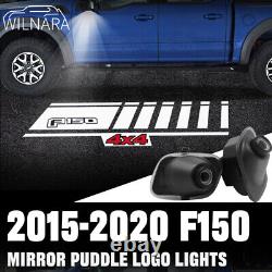 2X Under Side Mirror Puddle LED Lights Lamps F-150 Logo For Ford F150 2015-2020