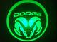 2pc Green Dodge 5w Led Emblem Door Projector Ghost Shadow Puddle Logo Light