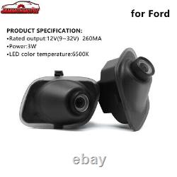 2x LED Side Mirror Puddle Lights Super HD Wing Light Lamps For Ford F150 2015-22