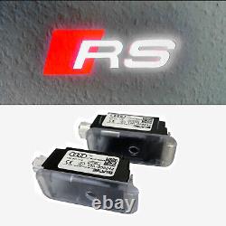 2x Original Audi Rs LED Courtesy Lights Door Logo Projector for Many Audi