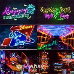 50ft LED Neon Light Strip DC 12V Waterproof Boat Car Party Sign Outdoor Lighting