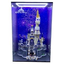 Acrylic display case with logo for Lego The Disney Castle 71040 LED lights USA