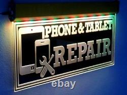 Animated Cell Phone LED Sign Repair Tablet Neon Light Mobile Unlock Store Sign