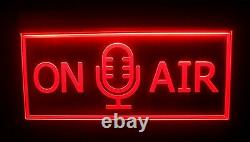 Animated On Air Neon Signs Recording Studio LED light Radio Podcasting LARGE