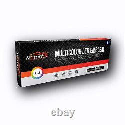 Au-d-i-Led Multicolor Black Emble-m Badge Light Front Rings Grille A3 A4 A6 A7