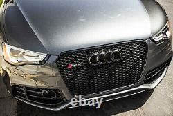 Audi A3 A4 A6 A7 Led Multicolor Black Emblem Badge Light Front Logo Rings Grille