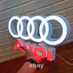 Audi LED Logo Lamp High-Quality Car Decor Great Gift for Audi Enthusiasts