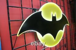 BATMAN LED Light Bat Logo BRANDLITE SIGN 15 x 25 Comic Store Exclusive NEW RARE