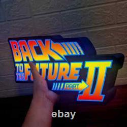 Back To The Future I II III Logo LED Light Fully Dimmable & Powered by USB