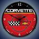 C4 Corvette Logo LED Lighted Clock Red