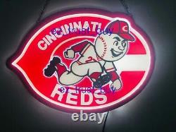 Cincinnati Reds Logo 3D LED 17 Neon Light Sign Bar Lamp Display Wall Decor