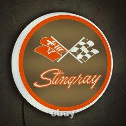 Corvette Stingray Led Wall Light Sign Logo Garage Car Auto Chevrolet Chevy