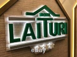 Custom Backlit 3D Business Sign Logo LED Metal Light up letters Acrylic Sign