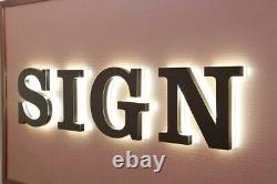 Custom Backlit 3D Business Sign Logo LED Metal Light up letters Acrylic Sign