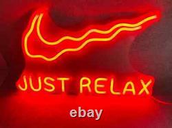 Custom Just Relax LED Neon Light Personalized gift for her Bedroom Fans 22x12