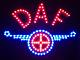 DAF TRUCK LED LOGO SIGN LIGHT BOARD 24V FREE DIMMER 50cm/50cm