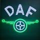 DAF TRUCK / LORRY LED LOGO LIGHT BOARD CABIN LED SIGN 50x50cm + FREE DIMMER