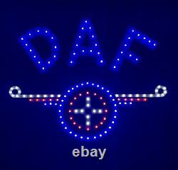 DAF TRUCK / LORRY LED LOGO LIGHT BOARD CABIN LED SIGN 50x50cm + FREE DIMMER