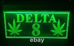 Delta 8 LED Signs We Sell CBD Sold Here Oil Shop Open Windows Neon Light Sign
