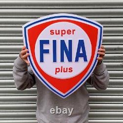 Fina Super Plus Logo Led Light Box Wall Sign Garage Gas Station Petrol Gasoline
