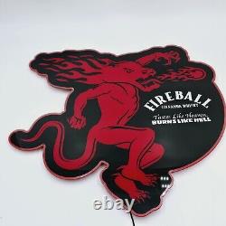 Fireball Whiskey LED Light Sign 20x21 Red Dragon Logo Fire-Breathing