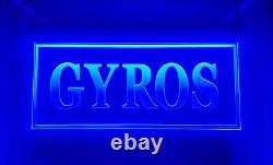 GYROS LED Sign Ultra Bright Neon Night Light Hanging Window Signs Large 10x20