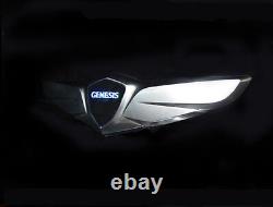 Genuine OEM Hood Trunk Wing Logo LED lamp Emblem 2EA For 2015+ Hyundai Genesis