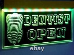 H003 Animated Dentist LED Open Sign Dental Clinic Medical Shop Teeth Neon Light