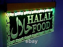 H021 Flashing Quality Halal Food LED Signs Open Neon Light Islamic Restaurants 1