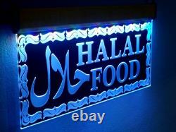 H021 Flashing Quality Halal Food LED Signs Open Neon Light Islamic Restaurants 1