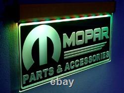 H025 Large Mopar Neon sign LED Light Hemi Dodge Chrysler Mancave Room Garage New