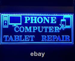 H036 Phone Computer Tablet Repair LED Light Sign Flashing Multi-Color Large 20