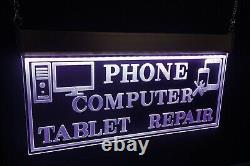 H036 Phone Computer Tablet Repair LED Light Sign Flashing Multi-Color Large 20