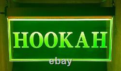 HOOKAH LED Signs Smoke Shop Neon Light 10x20 Large Color Changing Look Clean
