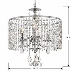 Home Decorators Calisitti Polished Chrome Chandelier with K9 Crystal Dangles
