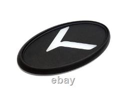 Hood Trunk K Logo LED Emblem Badge 2Way Black Round 2PC For Kia Stinger 182020+