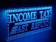 Income Tax Fast Refund Animated LED Open Signs Preparation Neon Light 20x10