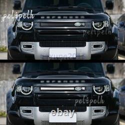 LED Front Grille Logo Driving Light For Land Rover Defender 90 110 130 2020-2023