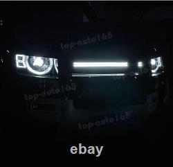 LED Front Grille Logo Driving Light For Land Rover Defender 90 110 130 2020-2023